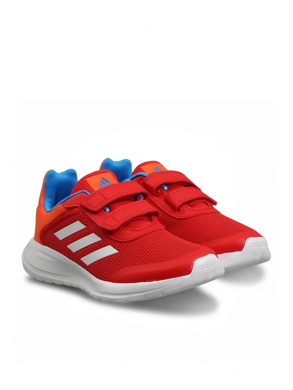 adidas Kids Red and Blue Accent Hook-and-Loop Sneakers